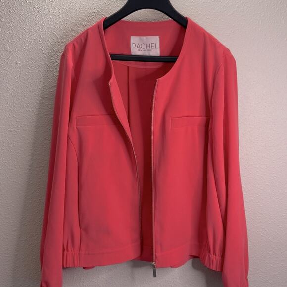 Rachel Roy Women Salmon Full Zip Minimalist Style Swing Jacket/Cardigan Size XXL - Picture 4 of 10